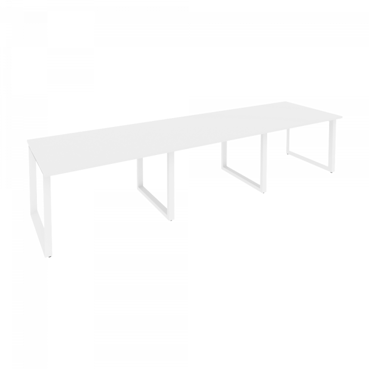 Onix Стол переговорный O.MO-PRG-3.2 Белый Бриллиант/Металл Белый 3540*980*750