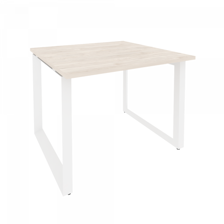 Onix Стол переговорный O.MO-PRG-1.1 Денвер Светлый/Металл Белый 980*980*750