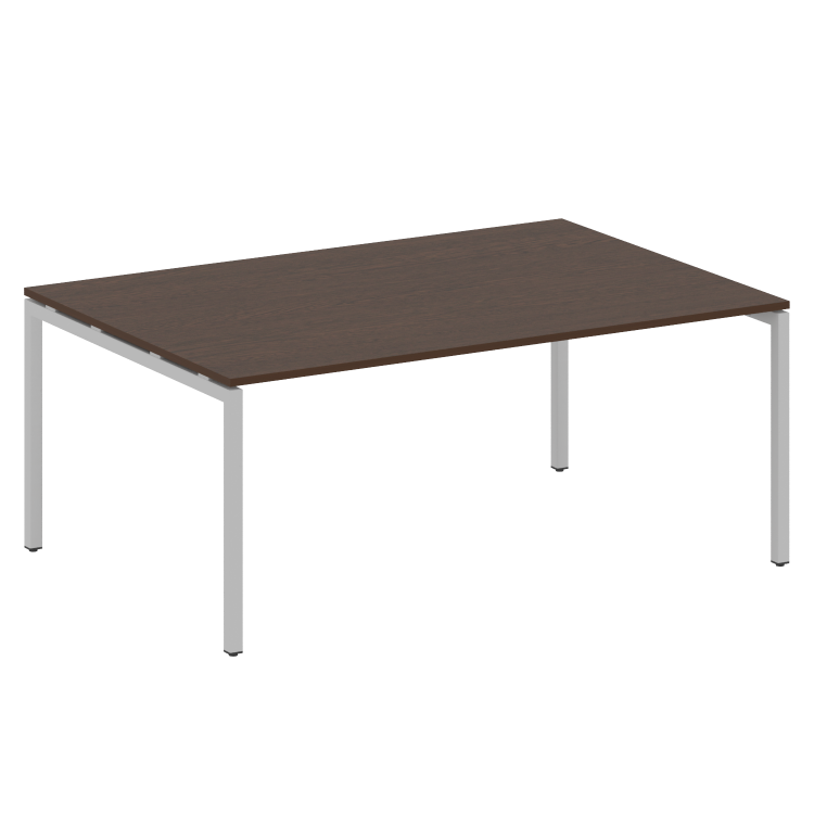 Metal System Quattro Переговорный стол (1 столешница) на П-образном м/к 40БП.ПРГ-1.5 Венге Цаво/Мета