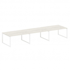 Metal System Переговорный стол (3 столешницы) на О-оразном м/к БО.ПРГ-3.4 Дуб Наварра/Металл Белый 4