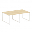 Metal System Переговорный стол (2 столешницы) на О-образном м/к БО.ПРГ-2.1 Акация Лорка/Металл Белый