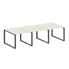 Metal System Переговорный стол (3 столешницы) на О-оразном м/к БО.ПРГ-3.1 Дуб Наварра/Металл Антраци