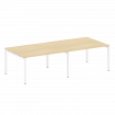 Metal System Quattro Переговорный стол (2 столешницы) на П-образном м/к 50БП.ПРГ-2.3 Акация Лорка/Ме