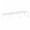 Metal System Quattro Перег. стол (3 столешницы) на О-оразном м/к 40БО.ПРГ-3.3 Белый/Металл Белый 420