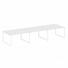 Metal System Quattro Перег. стол (3 столешницы) на О-оразном м/к 40БО.ПРГ-3.3 Белый/Металл Белый 420