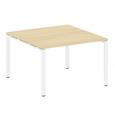 Metal System Переговорный стол (1 столешница) на П-образном м/к БП.ПРГ-1.2 Акация Лорка/Металл Белый