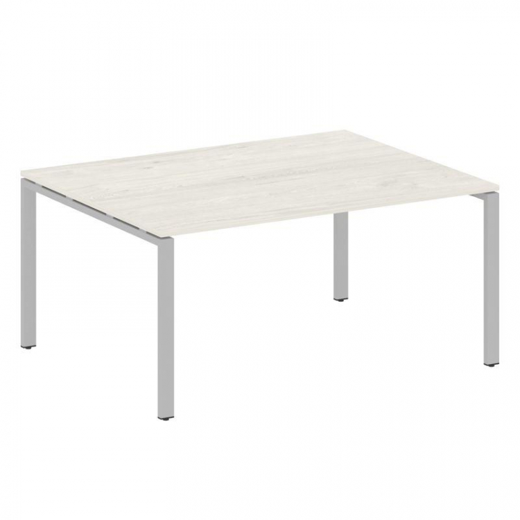Metal System Переговорный стол (1 столешница) на П-образном м/к БП.ПРГ-1.4 Дуб Наварра/Металл Серый