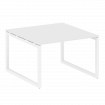 Metal System Quattro Переговорный стол (1 столешница) на О-образном м/к 50БО.ПРГ-1.2 Белый/Металл Бе