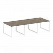 Metal System Quattro Переговорный стол (3 столешницы) на О-оразном м/к 50БО.ПРГ-3.1 Вяз Благородный/