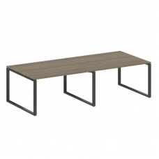 Metal System Переговорный стол (2 столешницы) на О-образном м/к БО.ПРГ-2.3 Вяз Благородный/Металл Ан