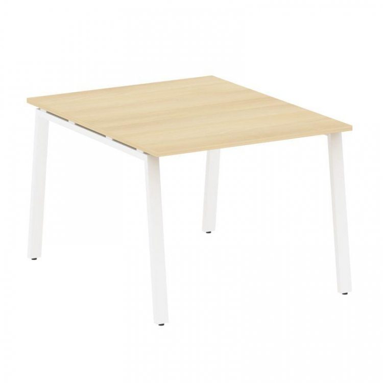 Metal System Переговорный стол (1 столешница) на А-образном м/к БА.ПРГ-1.1 Акация Лорка/Металл Белый