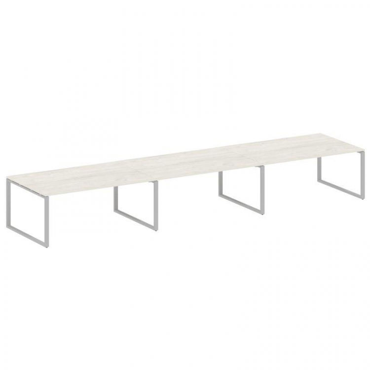 Metal System Переговорный стол (3 столешницы) на О-оразном м/к БО.ПРГ-3.5 Дуб Наварра/Металл Серый 5