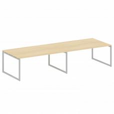 Metal System Quattro Перег. стол (2 столешницы) на О-образном м/к 40БО.ПРГ-2.5 Акация Лорка/Металл С