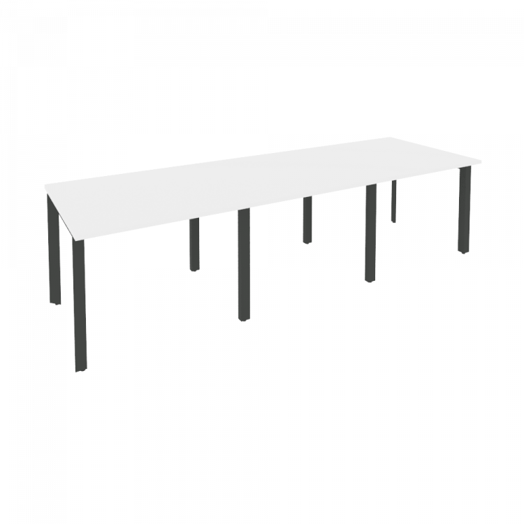 Onix Стол переговорный O.MP-PRG-3.1 Белый Бриллиант/Металл Антрацит 2940*980*750