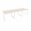 Onix Стол переговорный O.MO-PRG-3.1 Денвер Светлый/Металл Белый 2940*980*750