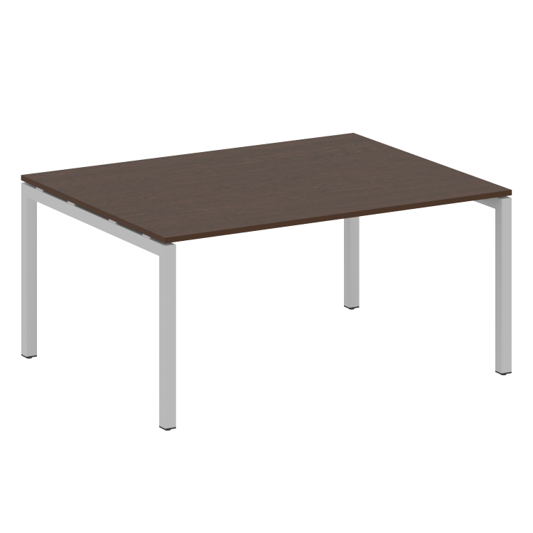 Metal System Quattro Переговорный стол (1 столешница) на П-образном м/к 50БП.ПРГ-1.4 Венге Цаво/Мета