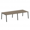 Metal System Переговорный стол (2 столешницы) на А-образном м/к БА.ПРГ-2.3 Вяз Благородный/Металл Ан