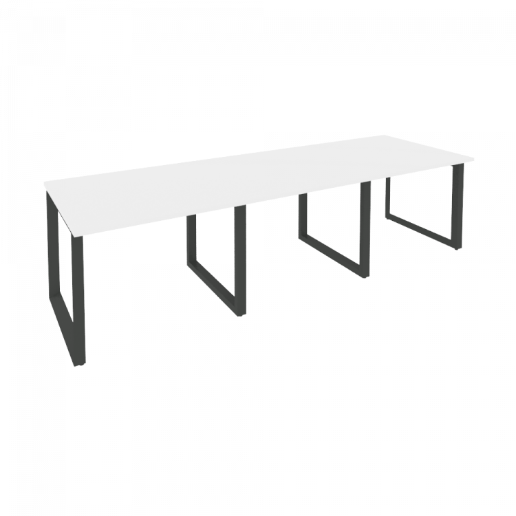 Onix Стол переговорный O.MO-PRG-3.1 Белый Бриллиант/Металл Антрацит 2940*980*750