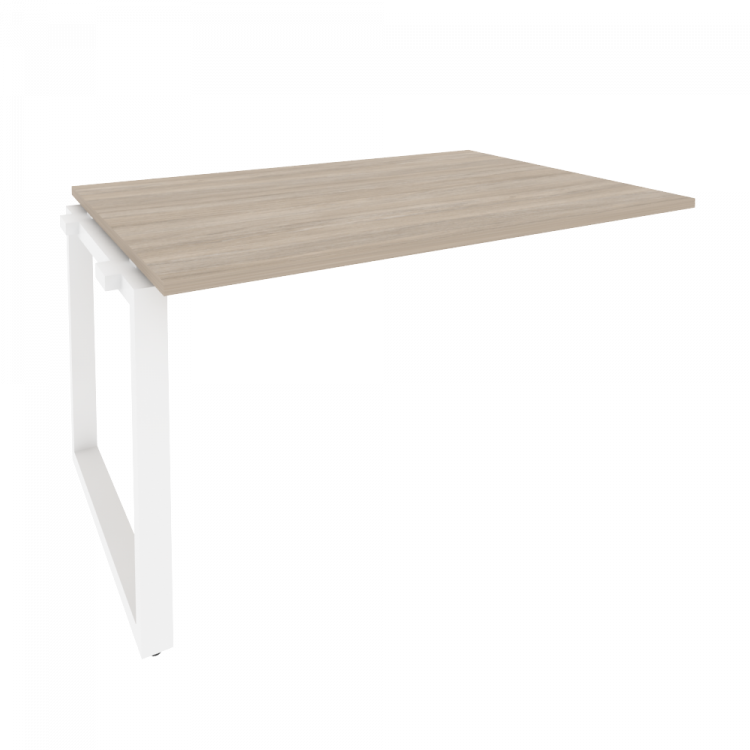 Onix Проходной наборный элемент переговорного стола O.MO-NPRG-3 Дуб Аттик/Металл Белый 1380*980*750