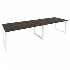 Onix Стол переговорный O.MO-PRG-2.4 Дуб Мали/Металл Белый 3160*980*750