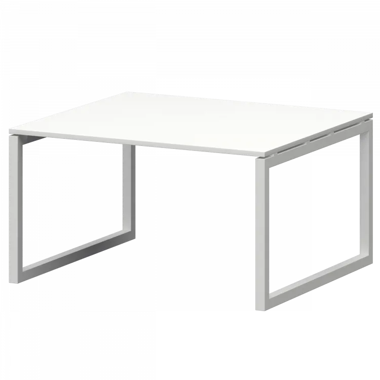 Стол переговорный на металлокаркасе СМСП-О-14.123.Пр50 Белый/Белый 1400x1236x750 Смарт