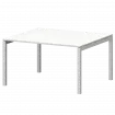 Стол переговорный на металлокаркасе СМСП-П-18.123.Пр50 Белый/Белый 1800x1236x750 Смарт