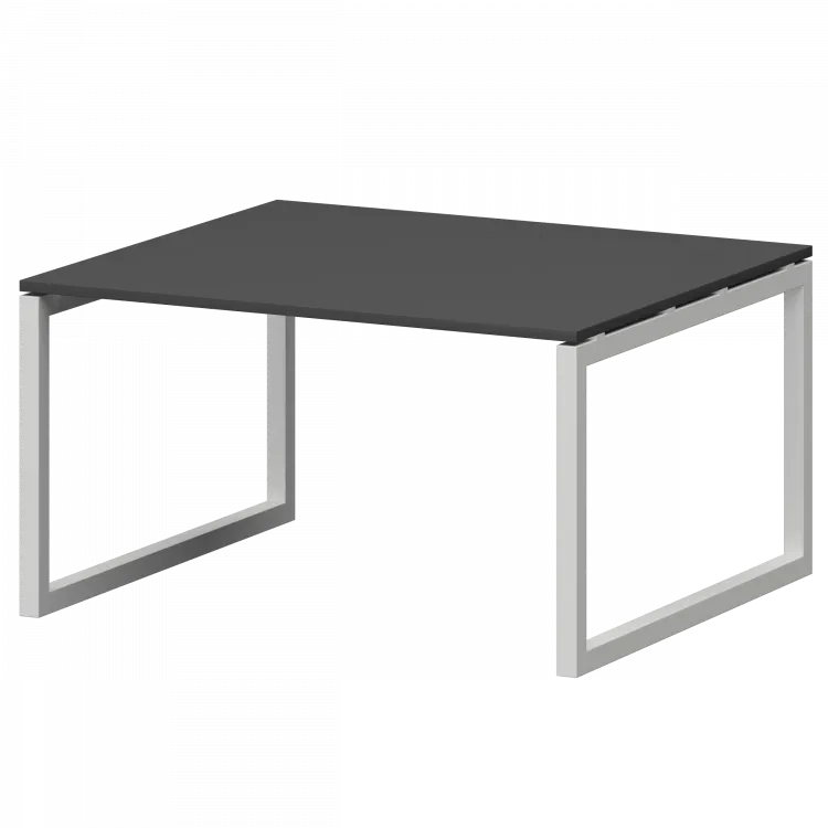 Стол переговорный на металлокаркасе СМСП-О-12.123.Пр50 Графит/Белый 1200x1236x750 Смарт