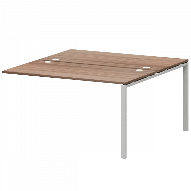 Модуль двойной на 2 рабочих места АМБЭ-002 Темный шимо/Белый 1200x1496x760 Арго-М