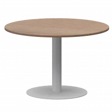 Стол круглый АМ-Д120 Орех/Белый 1200x1200x760 Арго-М