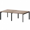Стол переговорный на металлокаркасе КТМ-24.14.38 Темный шимо 2400x1400x750 Акцент