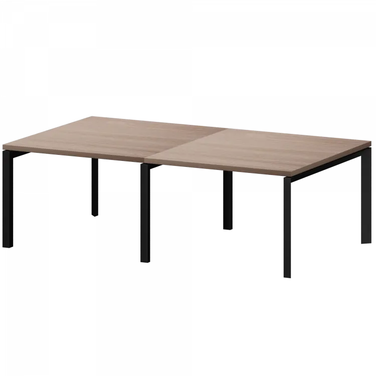 Стол переговорный на металлокаркасе КТМ-24.14.38 Темный шимо 2400x1400x750 Акцент