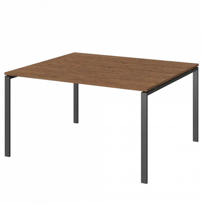 Стол переговорный на металлокаркасе АМП-005.123 Орех гварнери/Антрацит 1800x1236x760 Арго-М
