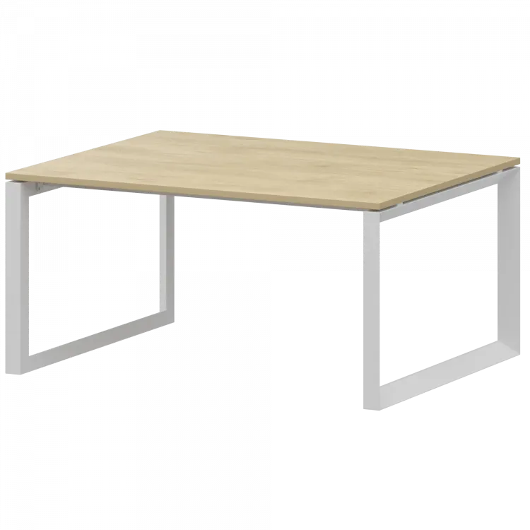 Стол переговорный на металлокаркасе НТМП.О.140.11 Баттл Рок/Белый 1400x1100x750 Аргентум-МП