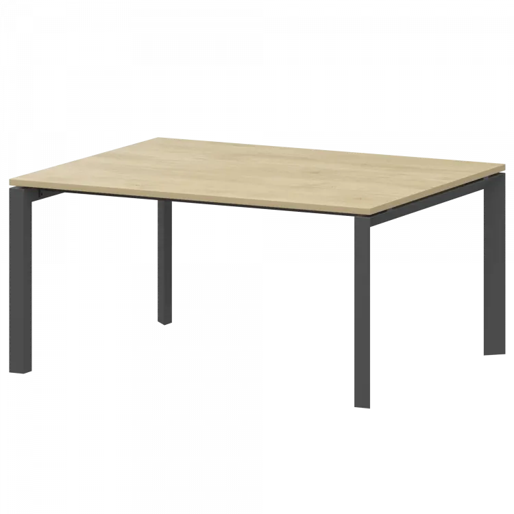 Стол переговорный на металлокаркасе НТМП.П.140.11 Баттл Рок/Белый 1400x1100x750 Аргентум-МП