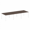 Metal System Quattro Переговорный стол (3 столешницы) на П-оразном м/к 40БП.ПРГ-3.2 Венге Цаво/Метал