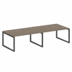 Metal System Quattro Переговорный стол (2 столешницы) на О-образном м/к 50БО.ПРГ-2.4 Вяз Благородный
