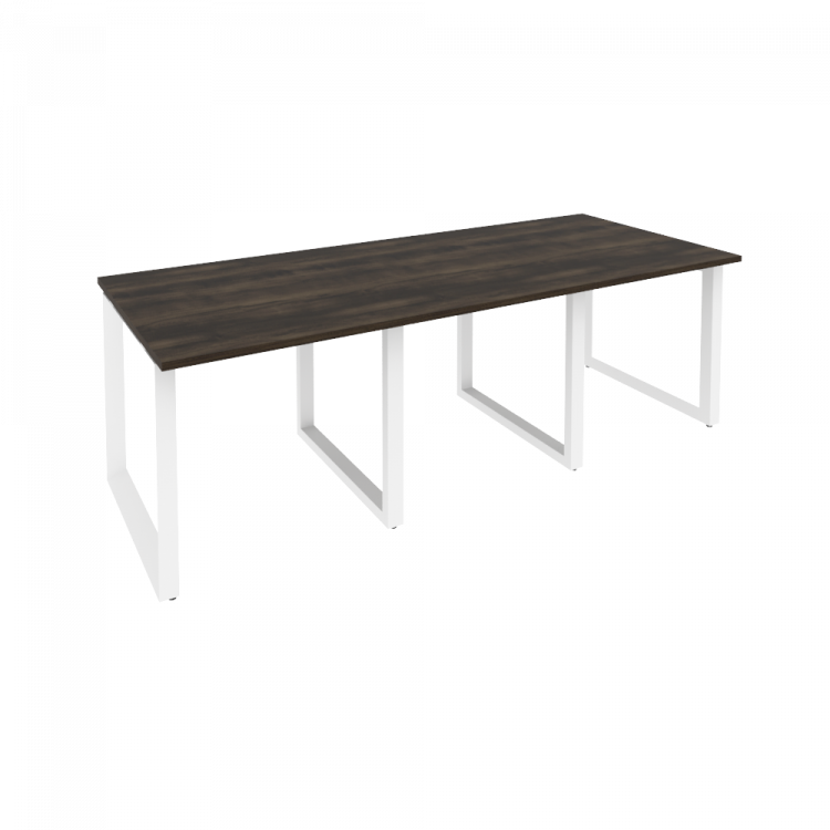 Onix Стол переговорный O.MO-PRG-3.0 Дуб Мали/Металл Белый 2340*980*750