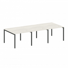 Metal System Quattro Переговорный стол (3 столешницы) на П-оразном м/к 40БП.ПРГ-3.1 Дуб Наварра/Мета