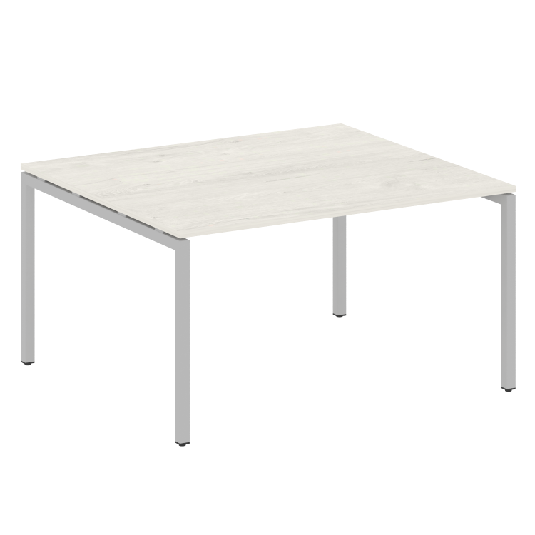 Metal System Quattro Переговорный стол (1 столешница) на П-образном м/к 40БП.ПРГ-1.3 Дуб Наварра/Мет