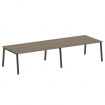 Metal System Переговорный стол (2 столешницы) на А-образном м/к БА.ПРГ-2.5 Вяз Благородный/Металл Ан