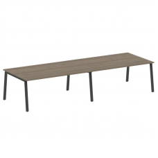 Metal System Переговорный стол (2 столешницы) на А-образном м/к БА.ПРГ-2.5 Вяз Благородный/Металл Ан