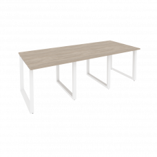 Onix Стол переговорный O.MO-PRG-3.0 Дуб Аттик/Металл Белый 2340*980*750