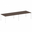 Metal System Quattro Переговорный стол (2 столешницы) на П-образном м/к 50БП.ПРГ-2.5 Венге Цаво/Мета
