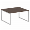 Metal System Quattro Перег. стол (1 столешница) на О-образном м/к 40БО.ПРГ-1.3 Венге Цаво/Металл Сер