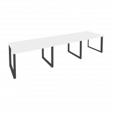 Onix Стол переговорный O.MO-PRG-3.2 Белый Бриллиант/Металл Антрацит 3540*980*750