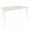 Onix Стол переговорный O.MP-PRG-1.4 Денвер Светлый/Металл Белый 1580*980*750