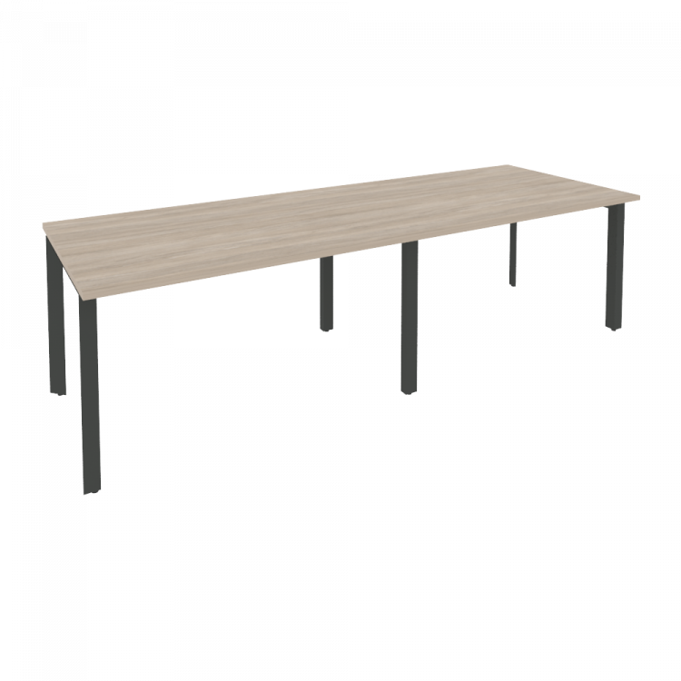 Onix Стол переговорный O.MP-PRG-2.3 Дуб Аттик/Металл Антрацит 2760*980*750