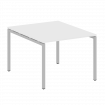 Metal System Quattro Переговорный стол (1 столешница) на П-образном м/к 40БП.ПРГ-1.1 Белый/Металл Се