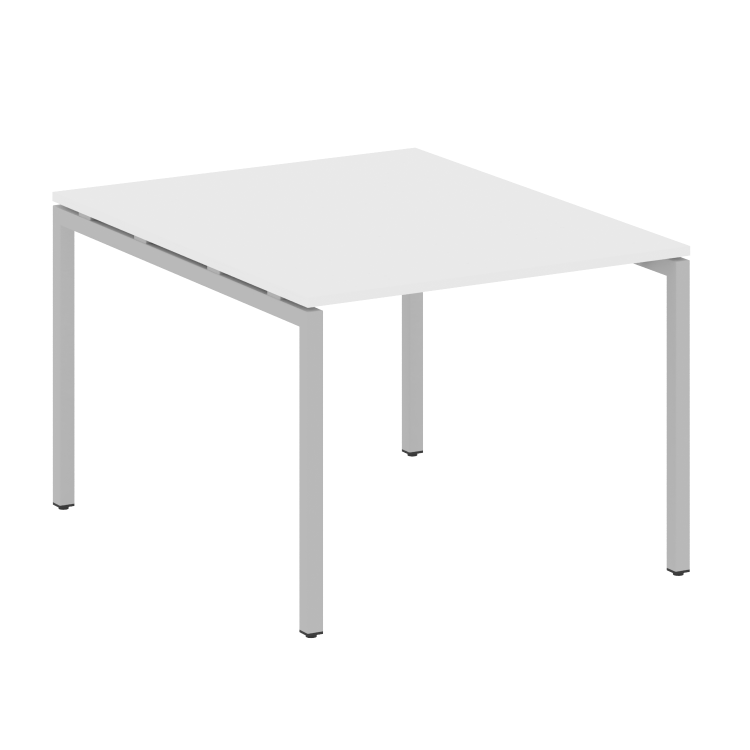 Metal System Quattro Переговорный стол (1 столешница) на П-образном м/к 40БП.ПРГ-1.1 Белый/Металл Се