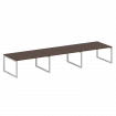 Metal System Quattro Переговорный стол (3 столешницы) на О-оразном м/к 50БО.ПРГ-3.4 Венге Цаво/Метал